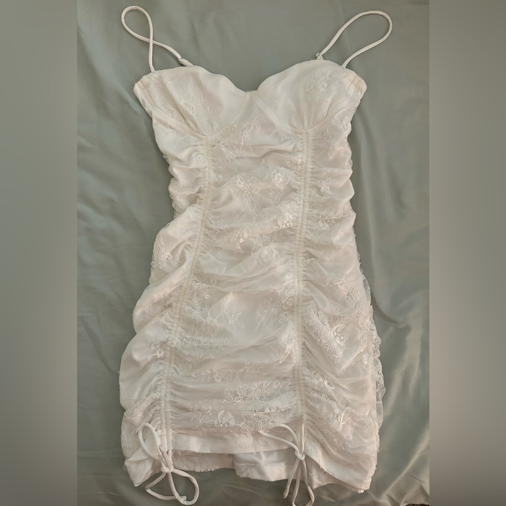 Princess Polly White Lace Mini Dress
